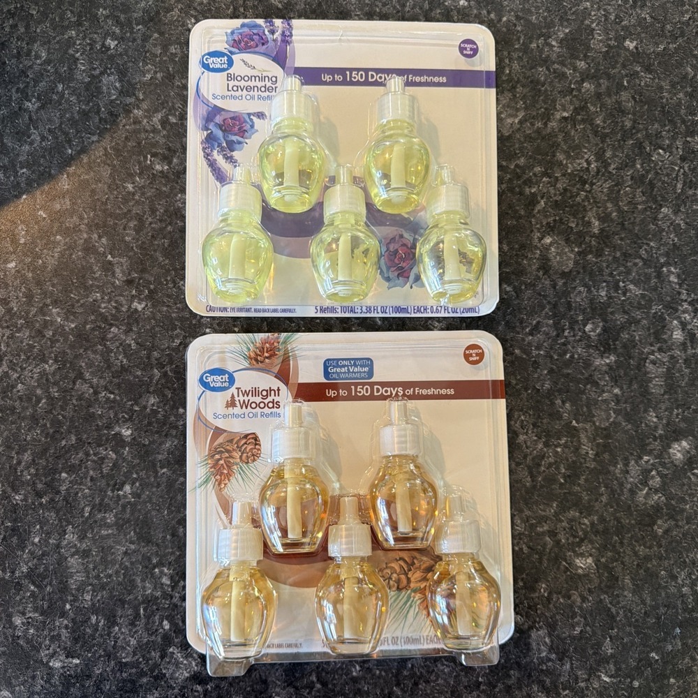 Great Value Scented Oil Freshener Refils ( Twilight Woods) & (Blooming Lavender)